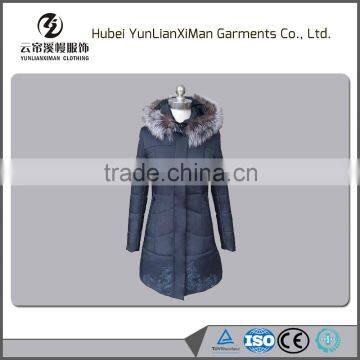 Fashion Customized Long Warm Coats With Fur Collar Women