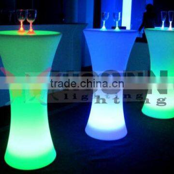 party plastic table led cocktail table for bar circle bar table 100cm