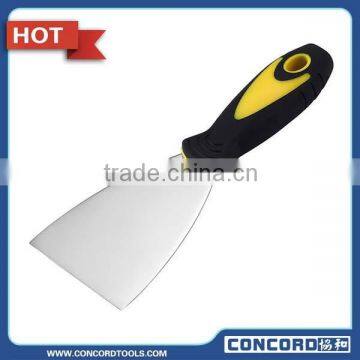 4'' Flexble Stainless Steel Putty Knife with Soft Grip , Plastic Handle Scraper flexible blade