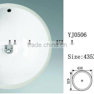 YJ0506 Ceramic Round Under Counter basin Bathroom Hand Wash basin
