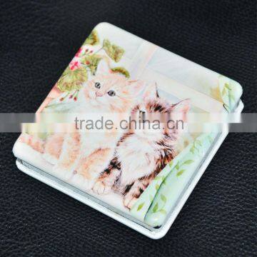 Cute cat Handbag Double Compact Cosmetic Mirror