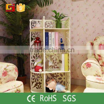 Malaysia bedroom furniture romantic pattern carved pop storage rack