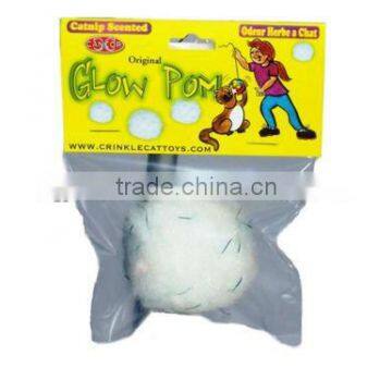 50mm crazy white pom poms bulk Cat toy