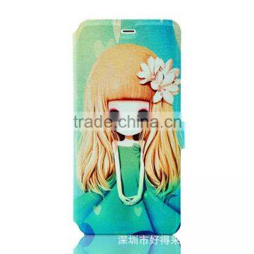 Painting Window design With Stand Flip Cover PU Leather Case For Xiaomi Mi5 Phone Bag