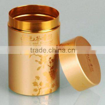 tin tea can with airtight metal lid