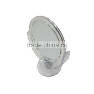 round plastic base solid color double-sided 1X/5X magnification table stand mirror