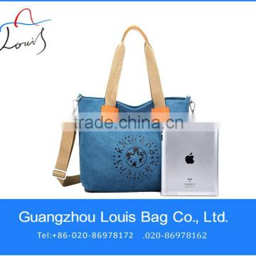 blue canvas girl sling bag