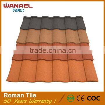 Chinese Low Cost Flat Stone Coated Steel Aluminium Metal Roof Tile, Spanish Style Kerala Double Roman Roof Tile Prices Supplier's Choice photo-6