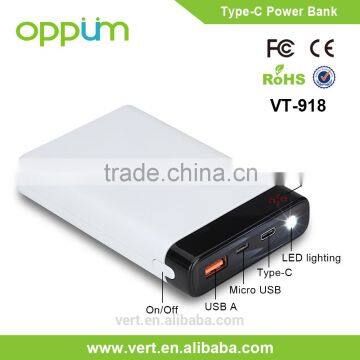 Type C Port Power Bank Fast Charge QC 2.0 Technology For Nokia N1 Macbook