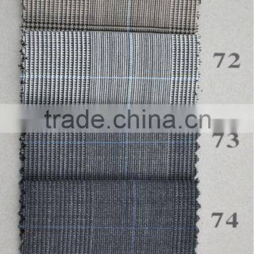 stock check design super 100s all wool fabric for men's suit