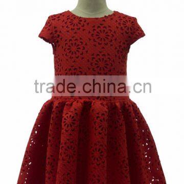 RUBY RED STENCILLED FASHION DRESS