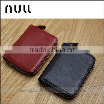 Portable High Quality Custom Leather Zipper Coin Purse photo-3