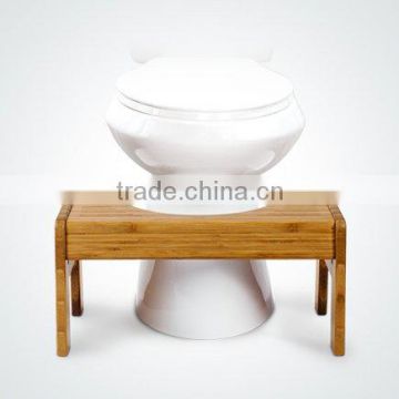 2016 new Arrival Toilet Foot stool adjustable height 7" or 9" eco-friendly bamboo foot stool toliet stool