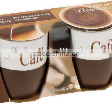 Factroy direct sale Set of 2 cafe cup for promotion