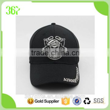 Top Quality Waterproof Breathable Polyester Pirate Black Baseball Cap