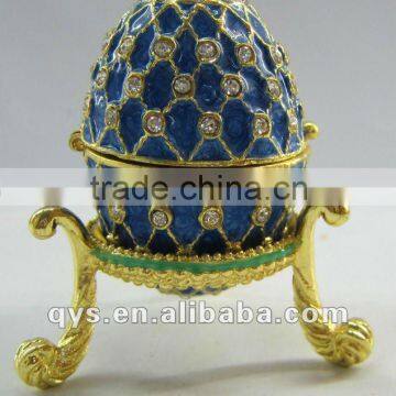 Metal Easter Egg Jewelry Box/Trinket Box