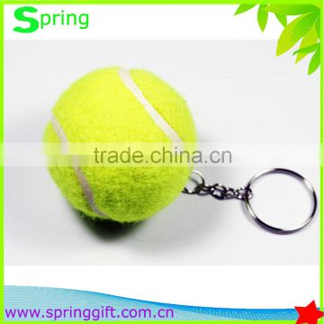 High quality Tennis Ball Keychain /promotion sports Tennis Ball Keyring