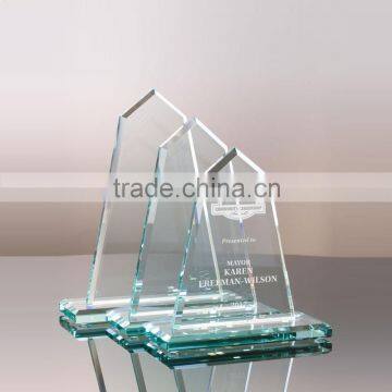 Cheap apex series jade glass trophy for outstanding achievement award