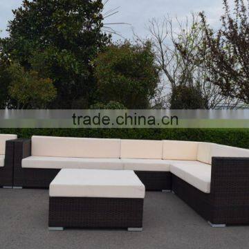 Modern pe Rattan Sofa Fancy Outdoor Wicker Sofa Daybed Set photo-2