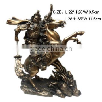 Fabulous Hong Tze Collection feng shui Kwan Kong on Horse Statue