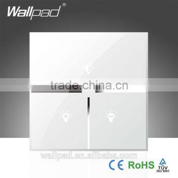 Hot Sales Wallpad White Glass LED 110~250V Wireless 3 Gang Wifi Electrical Power Remote Control Speed Rotary Fan Wall Switch Quality Choice photo-4