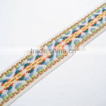 Jacquard polyester decorative webbing ribbon trimming tape