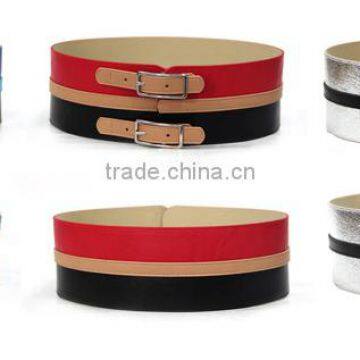 High quality custom design fashion genuine leather belt colored