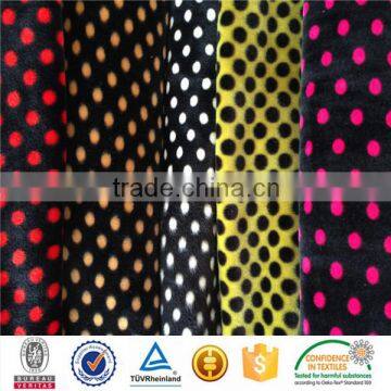 wholesale polyester custom polka dot design printed spandex fabric for upholstery