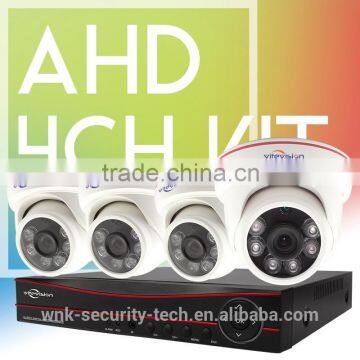 Vitevison DVR KIT with H.264 4ch DVR combo 1MP cctv camera kit used in CCTV system