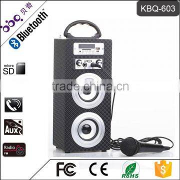 BBQ KBQ-603 10W Hot Sale 1200mAh Battery Wireless Bluetooth MP3 Speaker for iPod