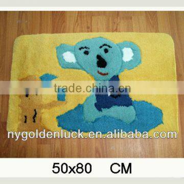 50x80cm Chinese Flower/Green Wholesale Rubber Bathroom Mats