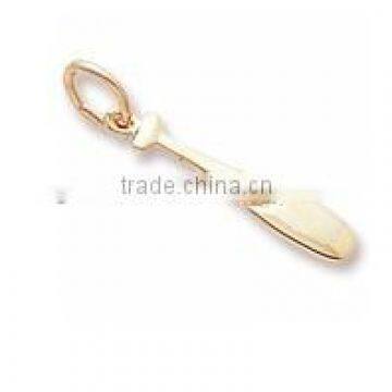 3 dimensional zinc alloy pendants paddle charms and pendants for bracelet
