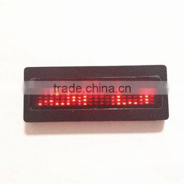 Club used LED mini name communication badge,scrolling led flashing light badge