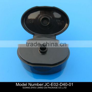 diameter 40mm plastic flip top cap for oval tube