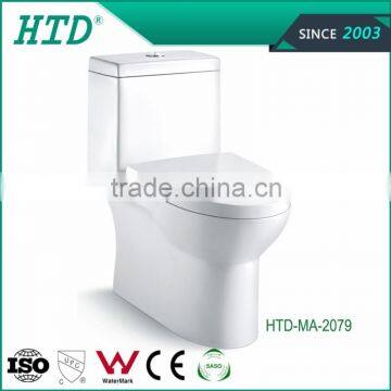 HTD-MA-2079 Dual flush bathroom design ceramic siphonic one piece toilet