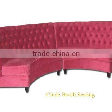 Tuffed circle restaurant sofa booth HDBS002