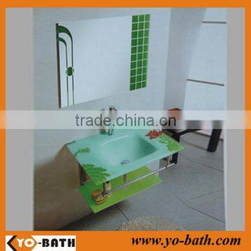 wall hung bathroom glass washing basin YO-G057