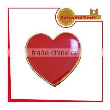 brass valentine's day badge