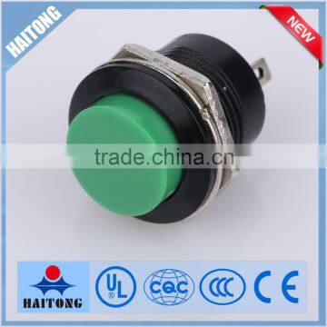 green round head push botton switch with spiral iron