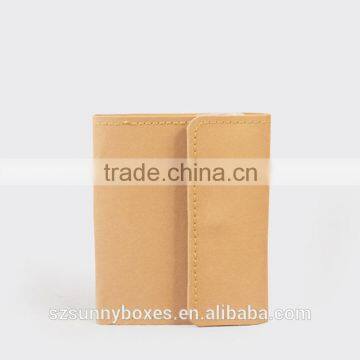 Waterproof Kraft Paper Cover PVC Pocket ID/Business Card Holder With Metal Button Closure photo-3