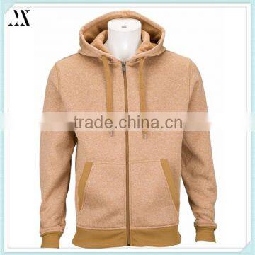 2016 Custom Heather Color Man Hoodie Fleece Full Zip Hoodie