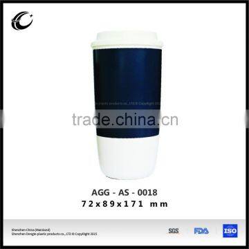 hot-selling plastic mug change colour travel mug plastic starbucks double walled mug