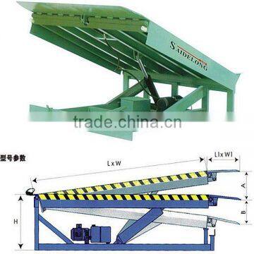 Stroke 0.95-1.5m hydraulic loading and unloading ramp equipment