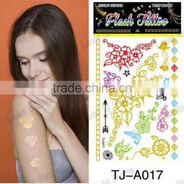 new colorful flower tatoo stickers for body hand