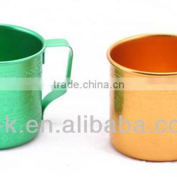 Aluminum hard anodized pattern mug