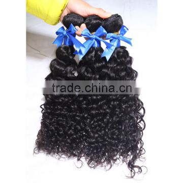 Large Stock Hair Factory Wholesale Brazilian human virgin hair water wave brazilian hair clip in hair extension