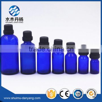 5ml-100ml cobalt blue tamper proof glass e-liquid bottle