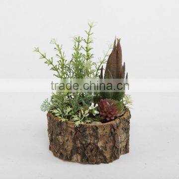 Indoor mini artificial succulent in Resin pots