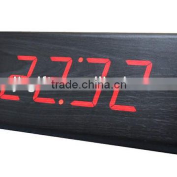 digital sound control desk led wood en and wood clock