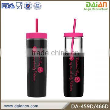 16oz Acrylic Skinny Tumbler with straw